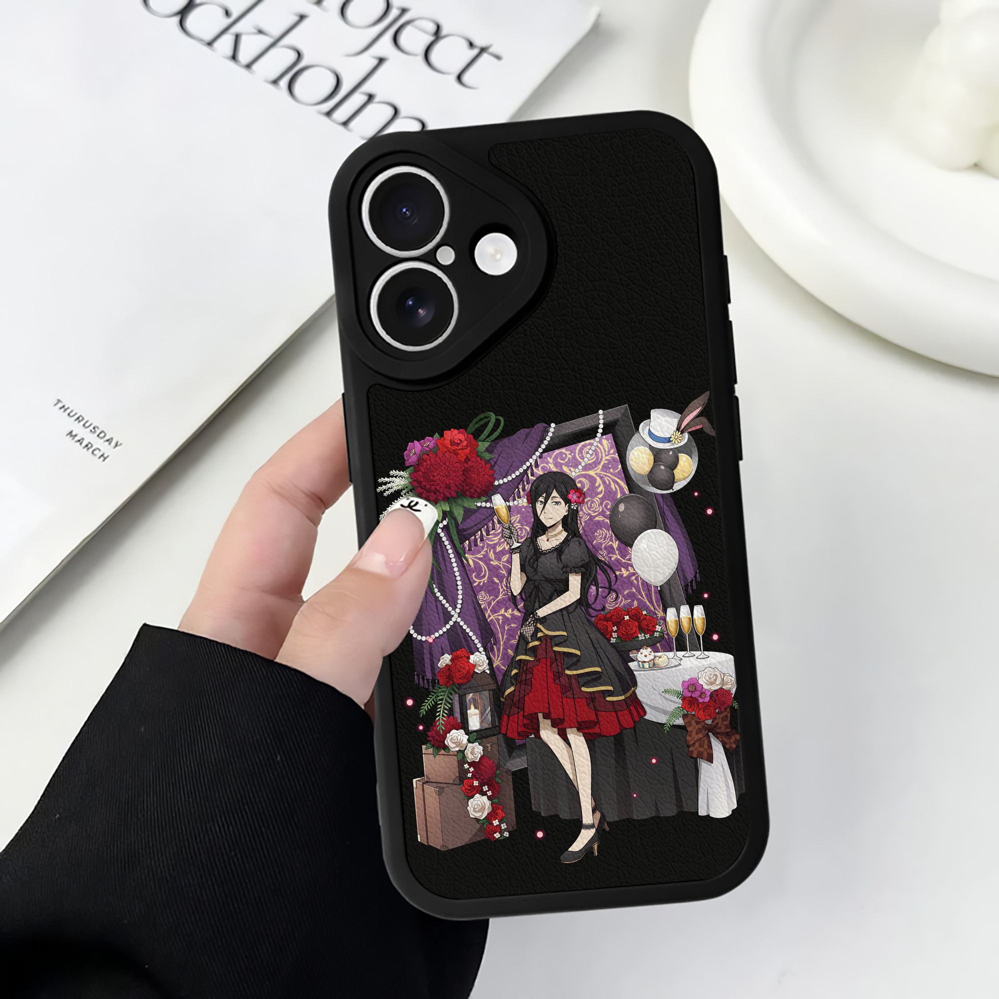 （画像用） 文豪ストレイドッグス Bungo Stray Dogs 【iPhone 16シリーズ対応】シリコンスマホケース（レザー調） 材質：シリコン